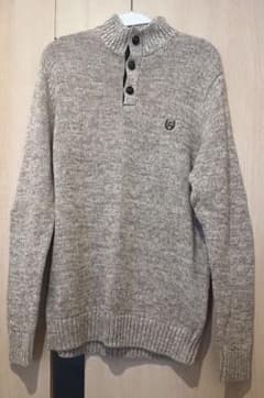 CHAPS ヘンリーネック ニット セーター ベージュのサムネイル