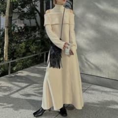 ameri UND OFF SHOULDER KNIT DRESS - メルカリ