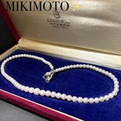 MIKIMOTO✨テリ強】 あこや 7ミリ 14g 40cm SV ネックレス - メルカリ