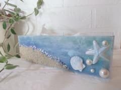 海レジンアート*.✧ティッシュケースのサムネイル