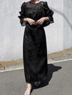 she in 黒 ロングドレス Lサイズ 結婚式 パーティーのサムネイル