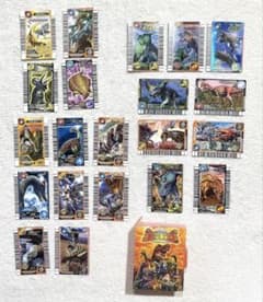 【当時物】古代王者恐竜キング オフィシャルミニホルダー カード21枚　キラ含む