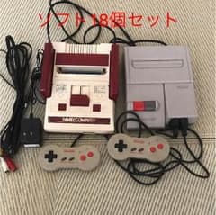 【すぐに遊べます】ファミコン本体とソフト18個セットのサムネイル
