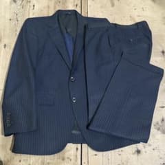 新品未使用品★JOHN PEARSE★スーツセットアップ ネイビー Y6 背抜き JOHN PEARSEジョンピアース セットアップY5 ネイビー ストライプ