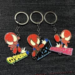 スパイダーマン USJ メタルキーホルダー 3種セット - メルカリ