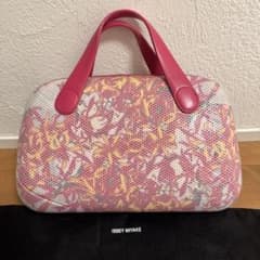 ISSEY MIYAKE ハンドバッグ ピンク 特殊素材 保存袋有り - メルカリ