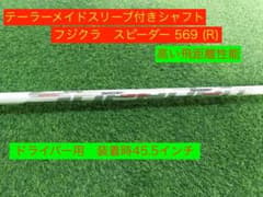 テーラーメイドスリーブ付きSPEEDER 白スピーダー569 R 装着時45.5 テーラーメイドスリーブ付きSPEEDER 白スピーダー569 R 装着時45.5