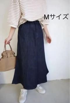 terawear emu デニムフレアスカート　Mサイズ　濃紺　しまむらのサムネイル