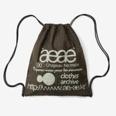 【新品】aeae エーイーエーイー ブラウンチェック ナップサック リュック