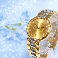 美品 ディオール DIOR オクタゴン 11Pダイヤ デイト 腕時計 H749 美品 ディオール DIOR オクタゴン 11Pダイヤ デイト 腕時計 H749