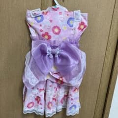 浴衣　花柄　うさぎ　ピンクのサムネイル