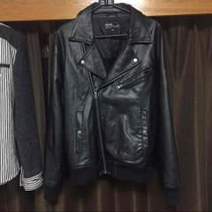フェイクレザー ダブルライダース sizeMのサムネイル