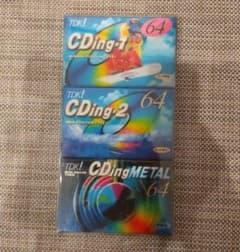 TDK CDingシリーズ 64分カセットテープ 3種セットのサムネイル