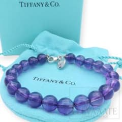 ティファニー アメジスト ボール シルバー ブレスレット パープル 