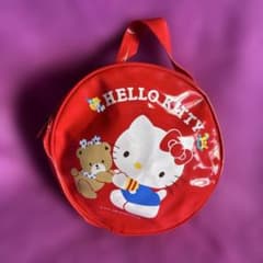 レトロ☆ハローキティ 丸型ビニールポーチ ☆レア - メルカリ