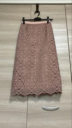 フラワーレース タイトスカート ピンク stola.ストラのサムネイル