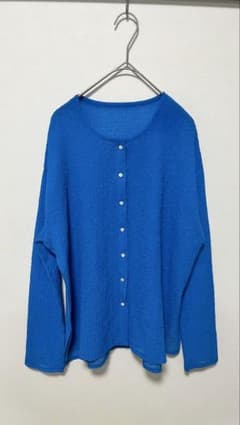 green label relaxing シアーポコポコクルーネックカーディガン