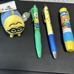 USJ 유니버 미니언 문방구 세트 볼펜 봉제인형 매력 첨부
