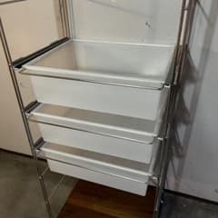 ⭐️３個セット⭐️廃盤希少⭐️無印⭐️ポリプロピレン⭐️追加用 バスケットユニットシェルフ 美品・廃盤希少☆無印ステンレスユニットシェルフ追加用ポリプロピレン