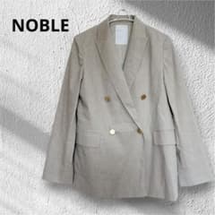 【23SS】noble ノーブル　リネン混　金ボタン　テーラードジャケット　38 NOBLE ノーブル 25SS リネン テーラードジャケット 金ボタン ダブル