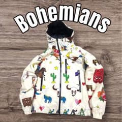 【美品】bohemians ボヘミアンズ 総柄 落書き マウンテンパーカー 美品】ボヘミアンズ マウンテンパーカー L 総柄 メキシコ柄 フーディ