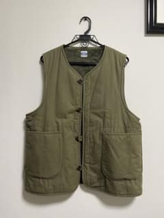 ARMY TWILL ダウンベスト オリーブ色のサムネイル