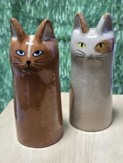 猫型陶器花瓶セットのサムネイル