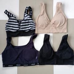 スポーツブラ　４点　サイズＬ ソフトブラ　ノンワイヤー