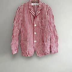 コムデギャルソン ジュンヤワタナベ シワ加工 ギンガムチェックジャケット コムデギャルソン ジュンヤワタナベ シワ加工 ギンガムチェック