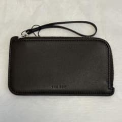 THE ROW／ZIPPED WALLET(DARK BROWN)