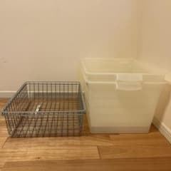 IKEA ANTONIUSワイヤーバスケット2個と収納ボックス2個 - メルカリ