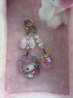 ハンドメイド マイメロディ ジャラキーホルダー - 3