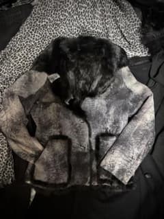 y2k grunge fur jacket lace upのサムネイル