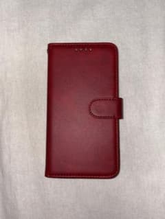 赤 手帳型 iPhoneケース カードポケット付きのサムネイル
