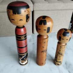 こけし 3体セット 伝統工芸品 置物 - メルカリ
