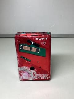 ジャンク SONY WALKMAN WM-F202 赤 カセットプレーヤー - メルカリ