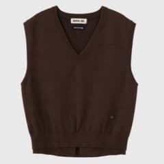 GENERAL IDEA ニットベスト ブラウン Sのサムネイル