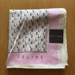 CELINE セリーヌ ハンカチ ロゴ ピンク - メルカリ
