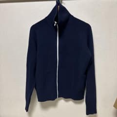 未着用】ユニクロC ミラノリブフルジップカーディガン ネイビー XL