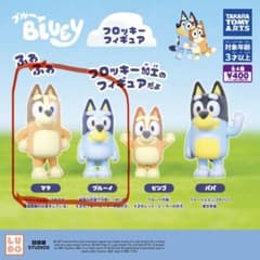 Bluey フロッキーフィギュア ママ ブルーイ 2種セットのサムネイル