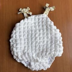 petit main ポコポコ ロンパース 花柄リボン80cmのサムネイル