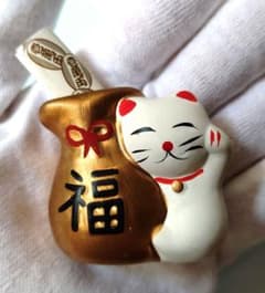 招き猫 置物 縁起物 おみくじ入れのサムネイル