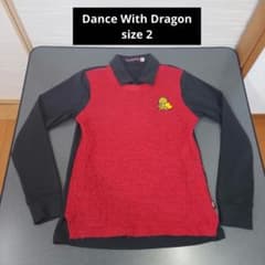 DANCE WITH DRAGON 長袖ポロシャツ size2 スカルワッペン - メルカリ