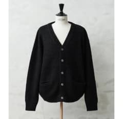 WAIPER.inc モヘアニット カーディガン ブラックXL WAIPER.inc ワイパーインク モヘアニット カーディガン SOLID 無地