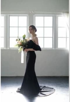 結婚式 二次会 dressproduction ブラック ソフトマーメイドドレス