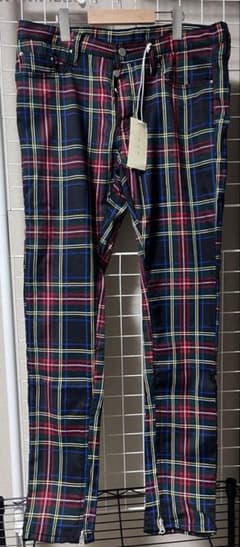 mnml ミニマル M85 TARTAN CHECK DENIM w34 - メルカリ