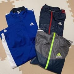 150サイズ　adidas セット売り　ジャージ上下、ウインドブレーカーのサムネイル