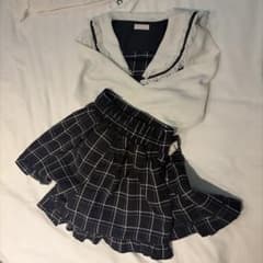 LIZ LISA セーラーカラー チェック柄 セットアップ