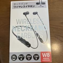 最終お値下げ　W8 ワイヤレスネックバンドイヤフォンのサムネイル