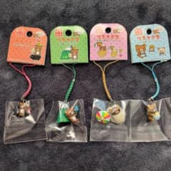 新品未開封】リラックマ ご当地ストラップ 鹿児島限定 熊本限定 4個